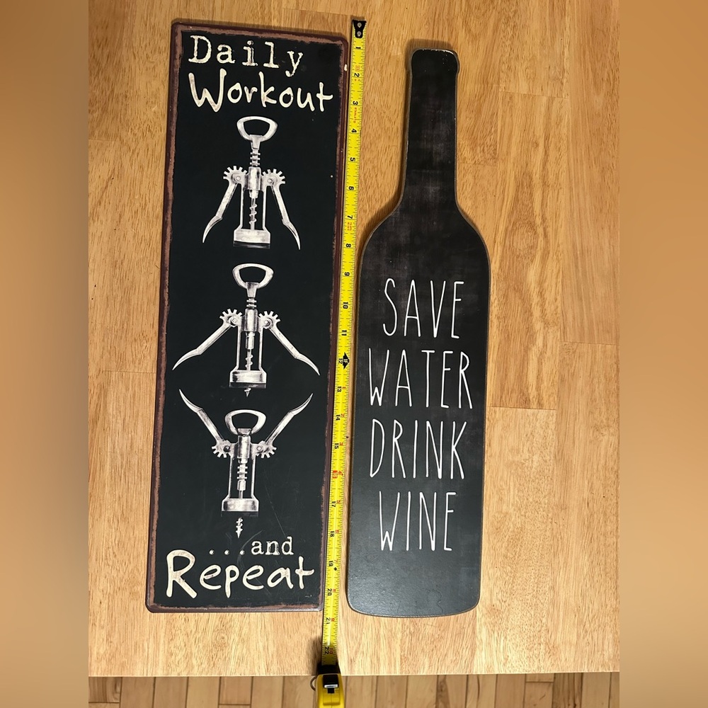 Black Wine Themed Wall Decor Set